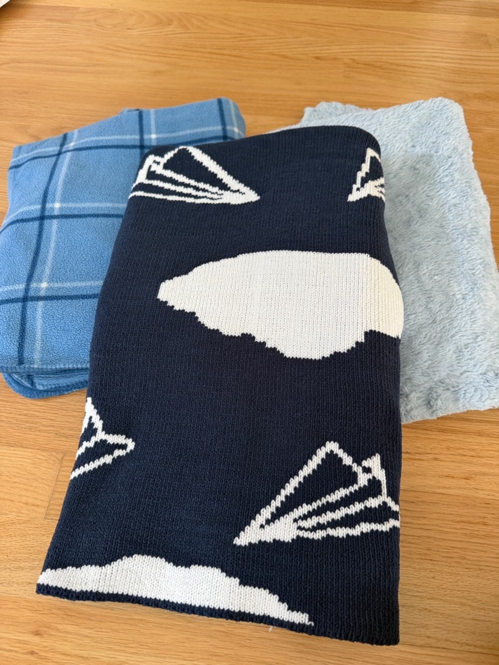 3 pc Cozy Baby Boy Hello Spud Stroller Blanket bundle, o/s